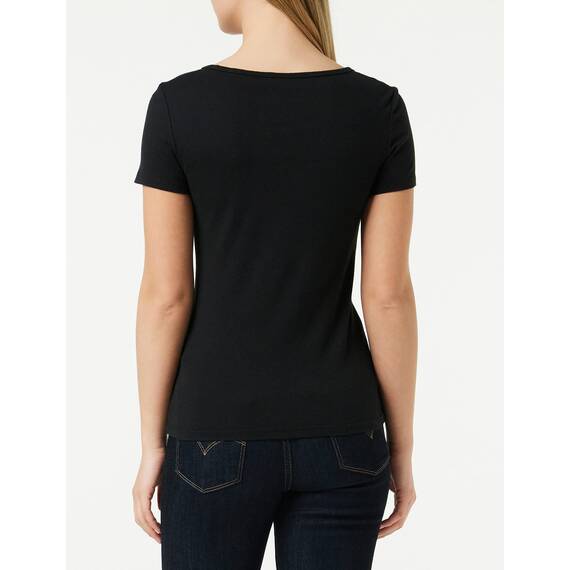Levi's Damen 2-Pack Tee T-Shirt, White +/Mineral Black, M