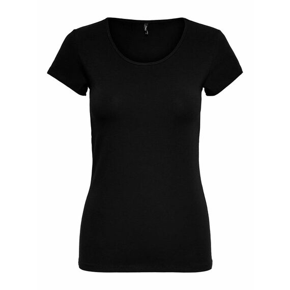 ONLY Damen Onllive Love S/S O-Neck Top JRS Blouse, Schwarz, M EU