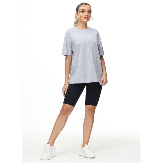 THE GYM PEOPLE Damen Kurzärmeliges mit Rundhalsausschnitt Übergroße T-Shirts Basic Baumwolle Shirts