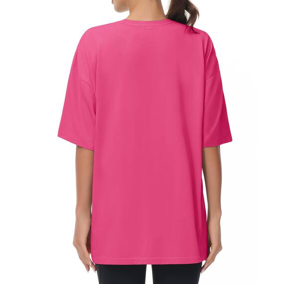THE GYM PEOPLE Damen Kurzärmeliges mit Rundhalsausschnitt Übergroße T-Shirts Basic Baumwolle Shirts