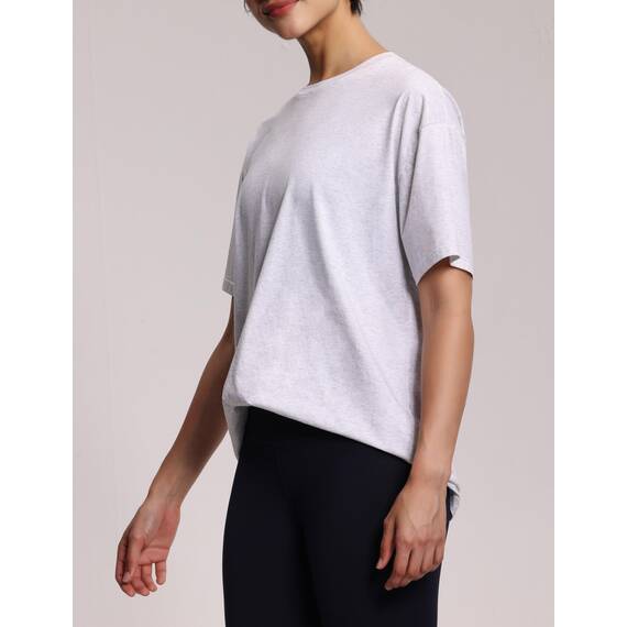 THE GYM PEOPLE Damen Kurzärmeliges mit Rundhalsausschnitt Übergroße T-Shirts Basic Baumwolle Shirts