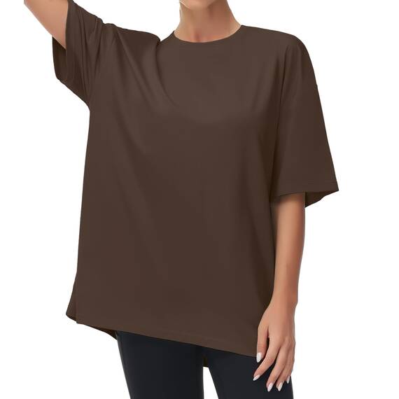 THE GYM PEOPLE Damen Kurzärmeliges mit Rundhalsausschnitt Übergroße T-Shirts Basic Baumwolle shirts