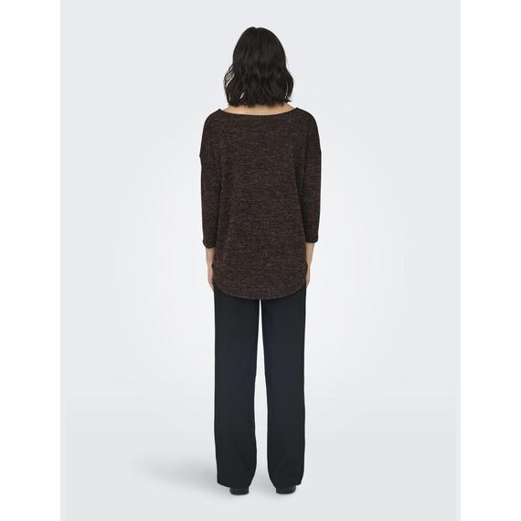 ONLY Damen Onlalba 3/4 Top JRS Noos Langarmshirt, Dark Earth,XL