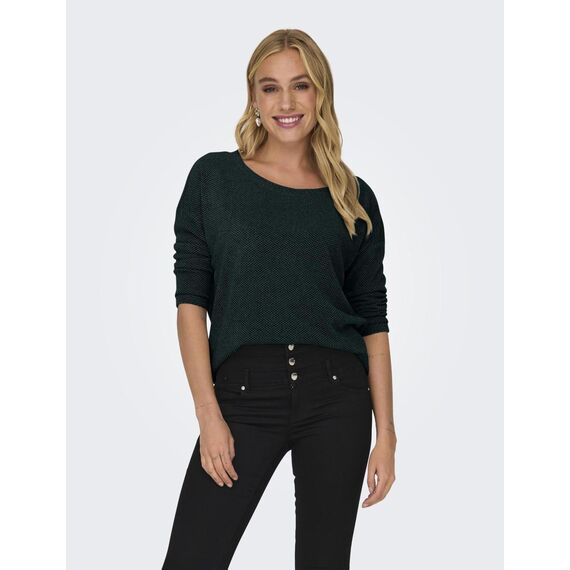 ONLY Damen Onlalba 3/4 Top JRS Noos Langarmshirt, Dark Sea,S