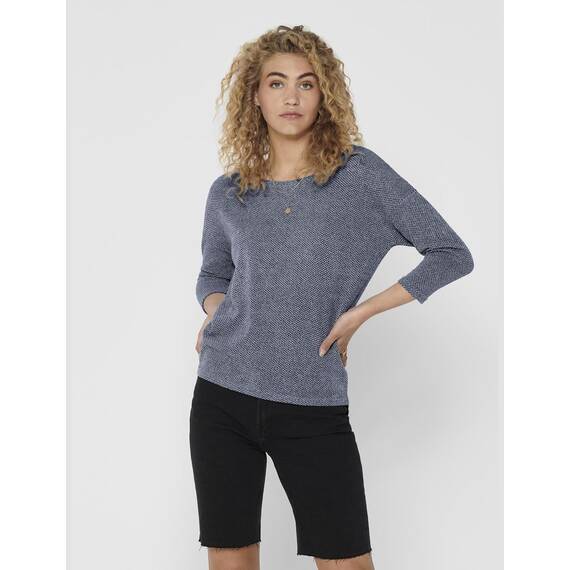 ONLY Damen Onlalba 3/4 Top JRS Noos Langarmshirt, Windward Blue,S