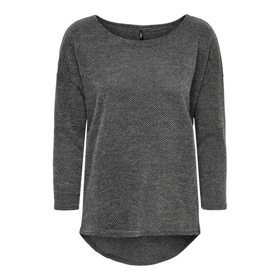 ONLY Damen ONLALBA 3/4 JRS NOOS Top, Dark Grey Melange,XXS