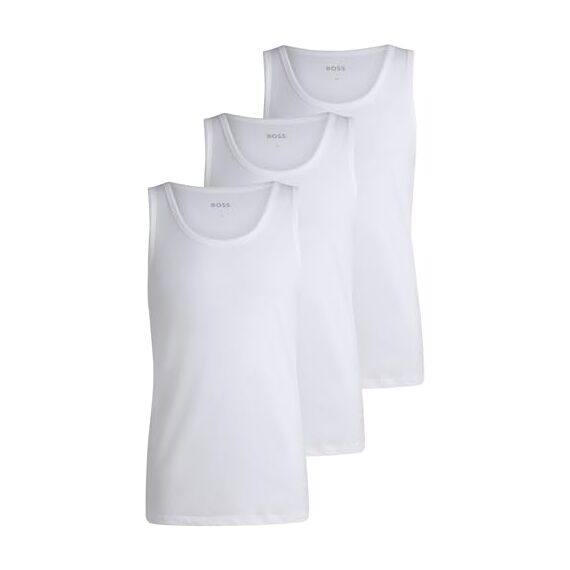 BOSS Herren Tank Top, 3er Pack Classic, White, M