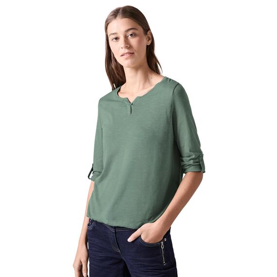 Cecil Damen 313172 Fenja T-Shirt, Raw Salvia Green, XXL EU