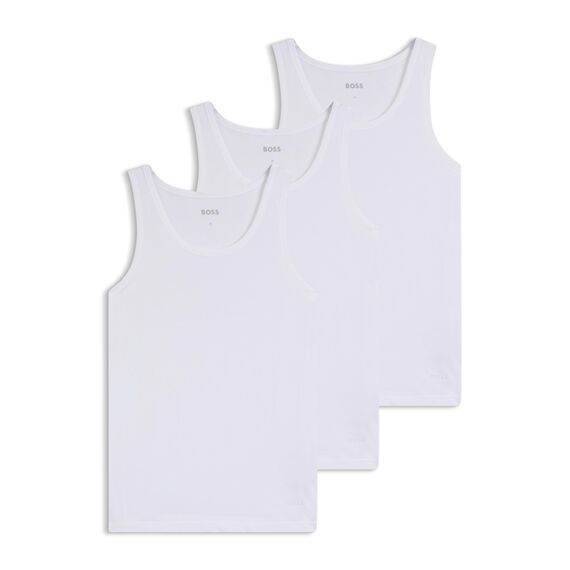 BOSS Herren Tank Top, 3er Pack Classic, White, M