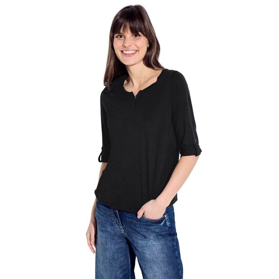 Cecil Damen 313172 Fenja T Shirt, Blau (Deep Blue), S EU