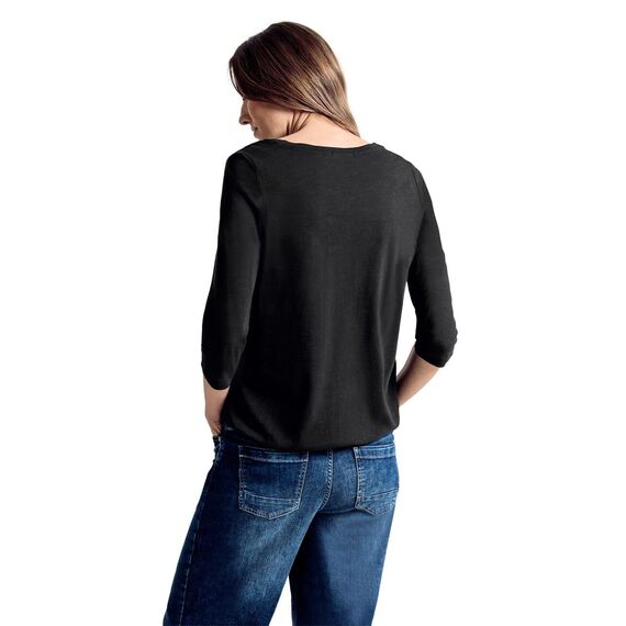 Cecil Damen 313172 Fenja T Shirt, Schwarz (Black), XS EU