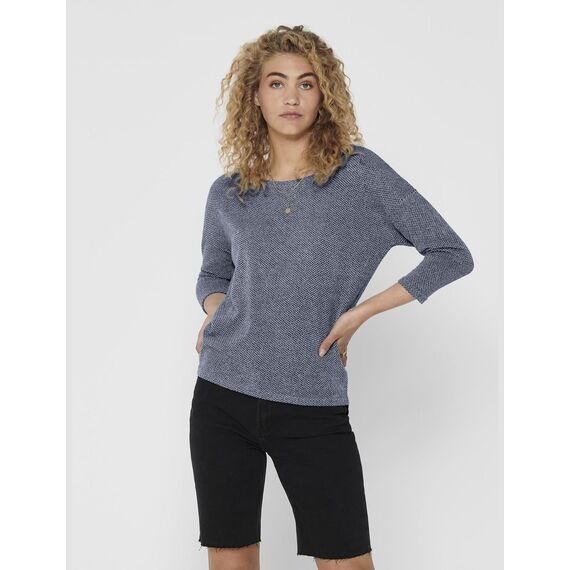 ONLY Damen Onlalba 3/4 Top JRS Noos Langarmshirt, Windward Blue,XXL