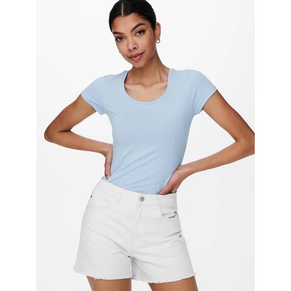 ONLY 3er Pack Damen T-Shirt schwarz oder weiß Kurzarm lang Basic Sommer T-Shirts XS S M L XL 15209153