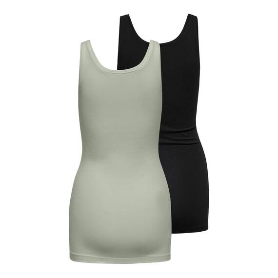 ONLY Damen Onllive Love Life New Long Tt 2pack Noos Top, Desert Sage, S EU