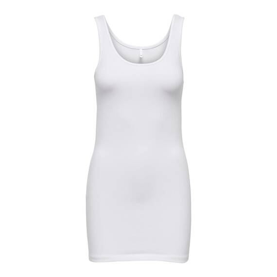 ONLY Damen 2er-Pack Tank-Top Oberteil Verschiedene Träger Shirt Unterhemd, Farbe:Weiß Uni, Größe:L
