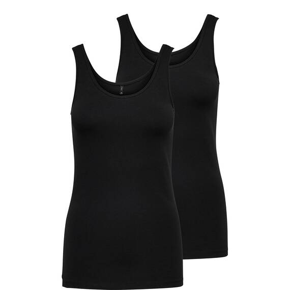 ONLY Female Tanktop Lange Basic SBlack/Black