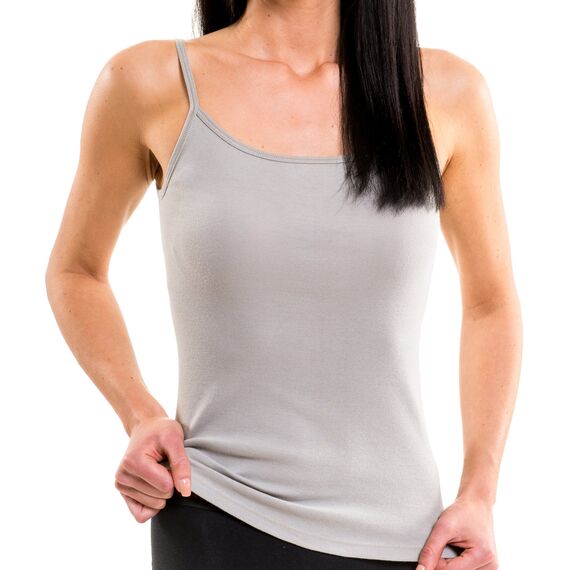 HERMKO 1560 3er Pack Damen Träger Top - 100% Bio-Baumwolle, Unterhemd in Feinripp-Qualität - Weich, Strapazierfähig & Vielseitig für jeden Look, Farbe:Mix w/m/g, Größe:52/54 (XXL)