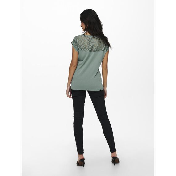ONLY Damen Onlnicole S/S Mix Top Noos Blouse, Grün, XS EU