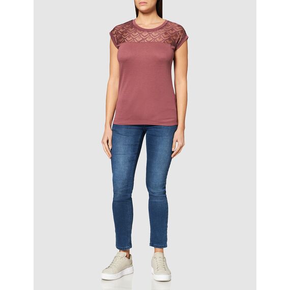ONLY Damen Onlnicole S/S Mix Top Noos Blouse, Rose Brown,XXS