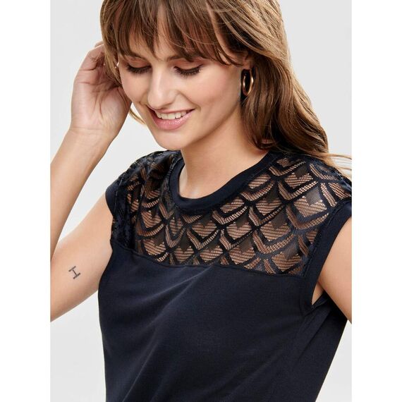 ONLY Damen Onlnicole S/S Mix Top Noos Blouse, Blau (Night Sky),XXS