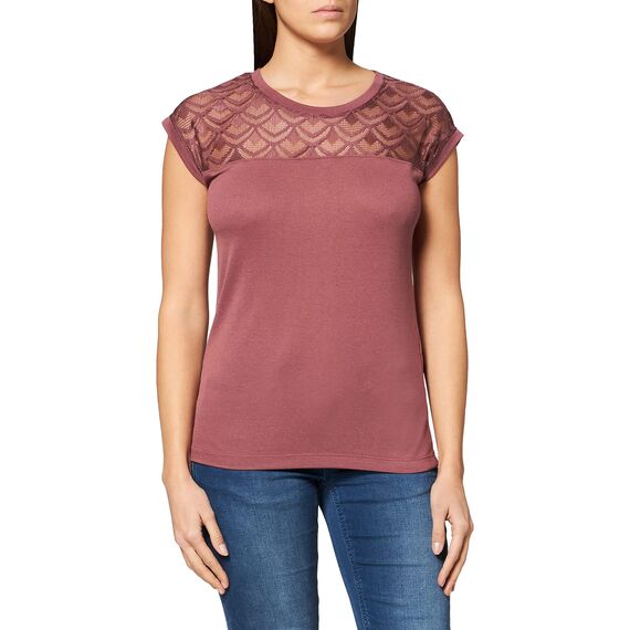 ONLY Damen Onlnicole S/S Mix Top Noos Blouse, Rose Brown,XXS