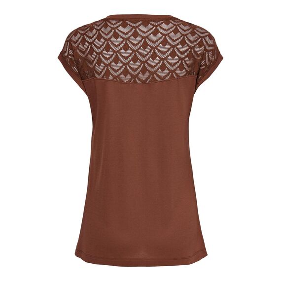 ONLY Damen Onlnicole S/S Mix Top Noos T Shirt, Henna, XXL EU