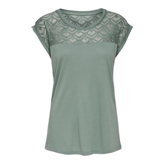 ONLY Damen Onlnicole S/S Mix Top Noos Blouse, Grün, XS EU