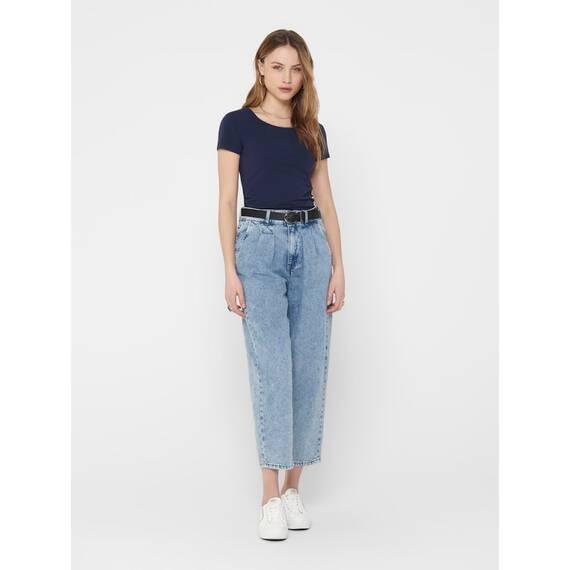 ONLY Damen Onllive Love SS Oneck TOP JRS, Peacoat/Moonlight Blue/Tradewi, XXL