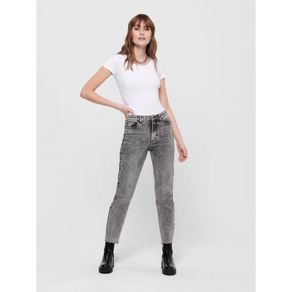 ONLY Damen Onllive Love S/S O-Neck Top JRS Blouse, Weiß, S EU
