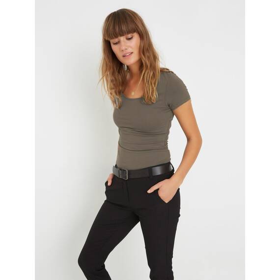 ONLY Damen Onllive Love SS Oneck TOP JRS, Maroon Banner/Rose Brown/Adobe, XXXL