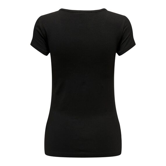 ONLY Damen Onllive Love Ss O-Neck Top 3-Pack Cs JRS, Black/Pack:+ 2 Black, XS