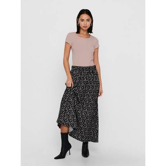 ONLY Damen Onllive Love SS Oneck TOP JRS, Maroon Banner/Rose Brown/Adobe, XXXL