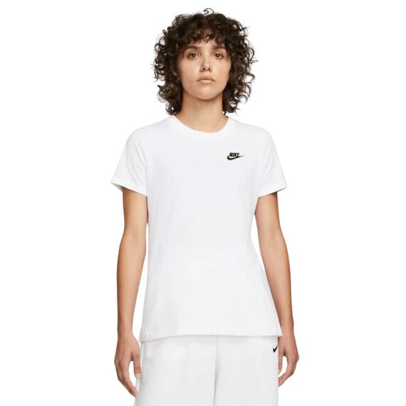 Nike Damen Club T Shirt, White/Black, L EU