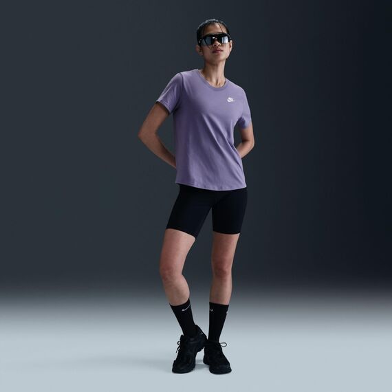 Nike Damen Club T-Shirt, Dusty Amethyst, L