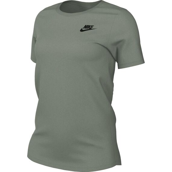 Nike Sportswear Club Essentials Damen-T-Shirt, Jade Horizon/Black, DX7902-370, L