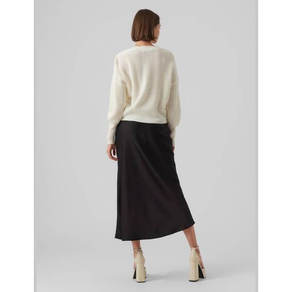 VERO MODA Damen Vmlea Ls V-neck Cuff Cardigan Noos Strickjacke, Elfenbein (Cloud Dancer), XS