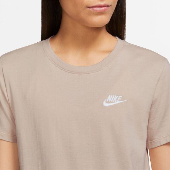 Nike Damen NSW Club T-Shirt, Sanddrift/White, M EU