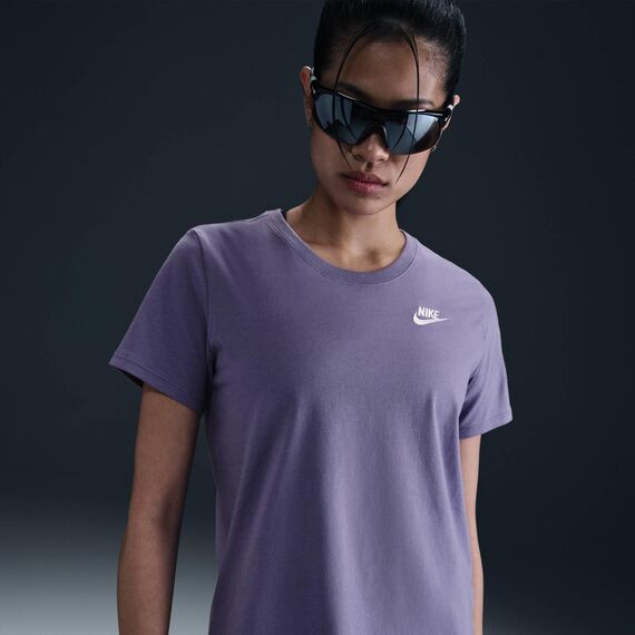 Nike Damen Club T-Shirt, Dusty Amethyst, L