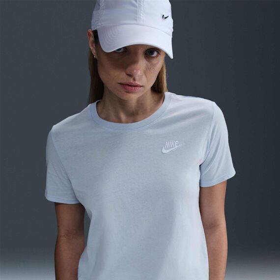Nike Damen Club T-Shirt, Blue Tint, L