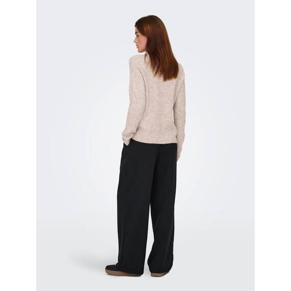 ONLY Damen ONLCAMILLA V-Neck L/S Strickpullover KNT 15204588, Pumice Stonedetail:Melange,M