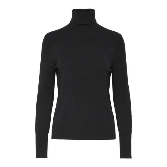 ONLY NOS Damen ONLVENICE L/S Rollneck Pullover KNT NOOS Rollkragenpullover, per Pack Schwarz (Black Black), Large (Herstellergröße: L)