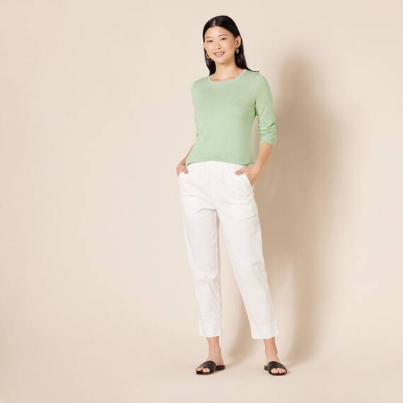 Amazon Essentials Damen Leichter, Langärmeliger Pullover Mit Rundhalsausschnitt (Erhältlich in Übergröße), Light Jade Green, L