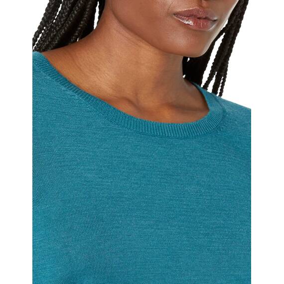 Amazon Essentials Damen Leichter, Langärmeliger Pullover Mit Rundhalsausschnitt (Erhältlich in Übergröße), Grünblau, XL