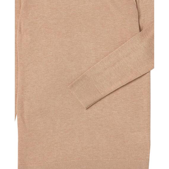 Amazon Essentials Damen Leichter, Langärmeliger Pullover Mit Rundhalsausschnitt (Erhältlich in Übergröße), Kamelbraun Meliert, L