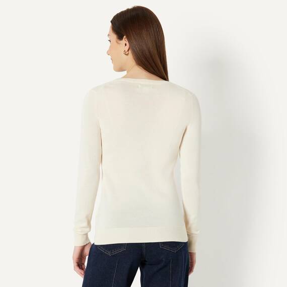 Amazon Essentials Damen Leichter, Langärmeliger Pullover Mit Rundhalsausschnitt (Erhältlich in Übergröße), Blasser Pfirsich, XXL