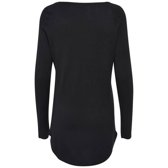 ONLY Damen Onlmila Lacy L/S Long Knt Pullover, Schwarz, M EU