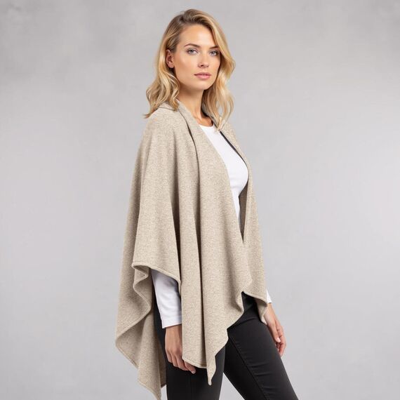 Giesswein Merino Lambswool Cape Merino Lambswool Cape - Eleganter Feinstrick Überwurf aus Lammwolle, Merinowolle Cape für Damen, XXL Umhängetuch, Poncho-Schal