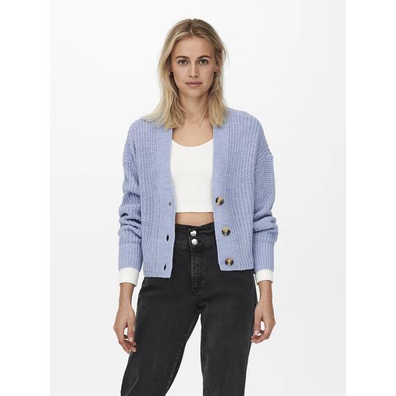 ONLY Damen Onlcarol Nice L/S Cardigan Knt Noos Strickjacke, Blue Heron, 3XL
