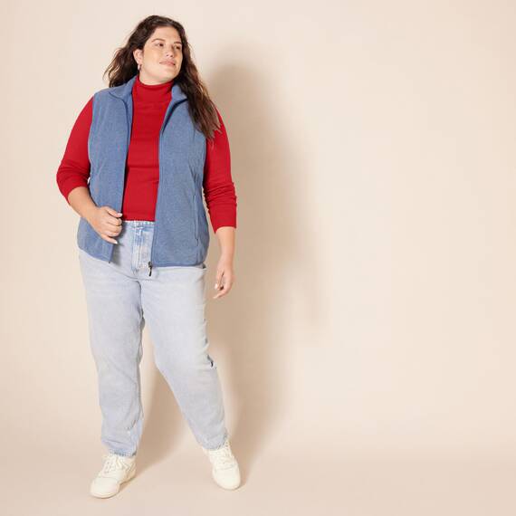 Amazon Essentials Damen Leichter, Langärmeliger Rollkragenpullover, Klassischer Schnitt (Erhältlich In Übergröße), Rot, L