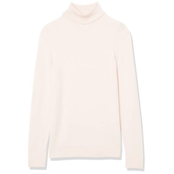 Amazon Essentials Damen Leichter, Langärmeliger Rollkragenpullover, Klassischer Schnitt (Erhältlich In Übergröße), Blassrosa, XL